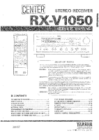 Yamaha RXV-1050 - Service Manual 